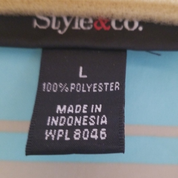 Style & Co L/S Blouse Colorful Back Ruffle - Picture 3 of 6